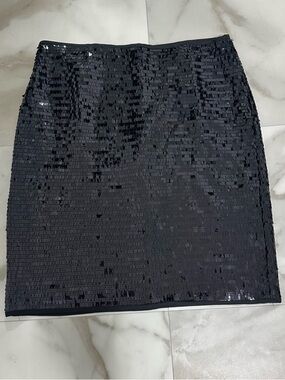 Mango Black Sequin Skirt size M-L